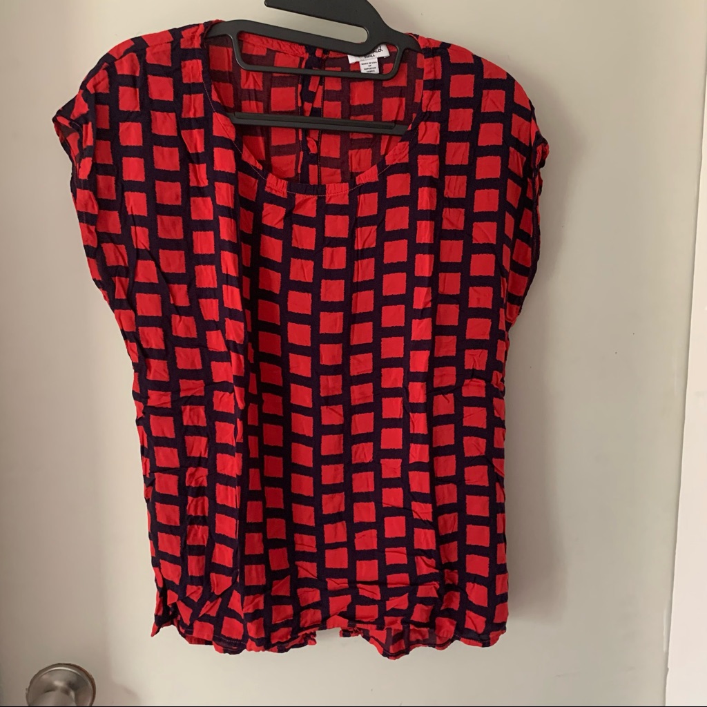 Splendid Square Patterned Blouse
